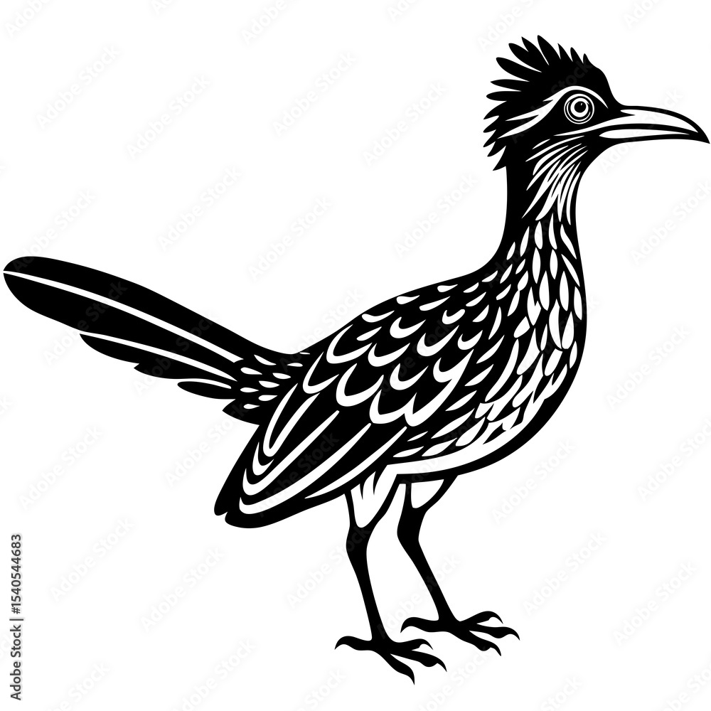 Obraz premium black and white bird