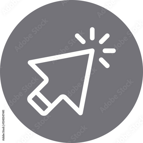 Cursor click single icon vector illustration