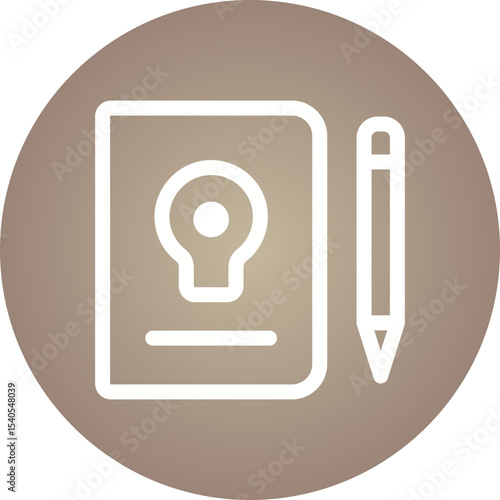 Notebook single icon vector illustration