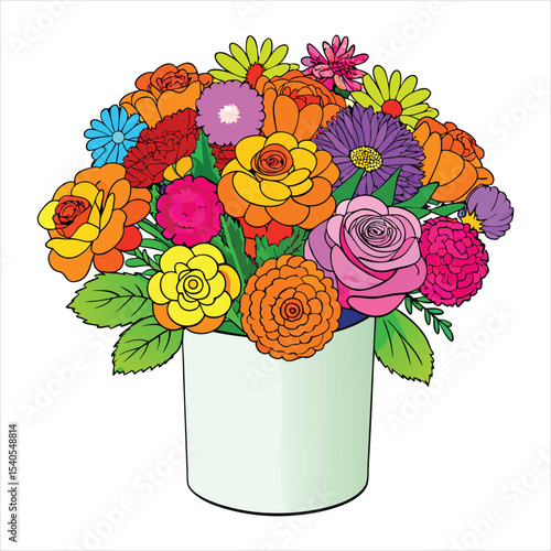 Flower shop bouquet hello spring beautiful rose