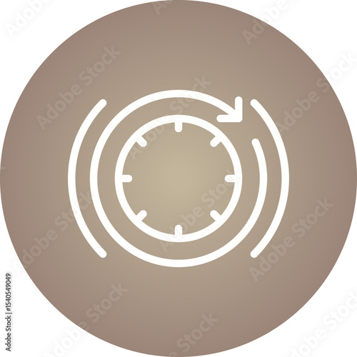 Clock single icon vector illustration