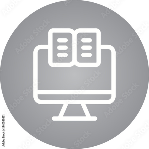 Monitor single icon vector illustration