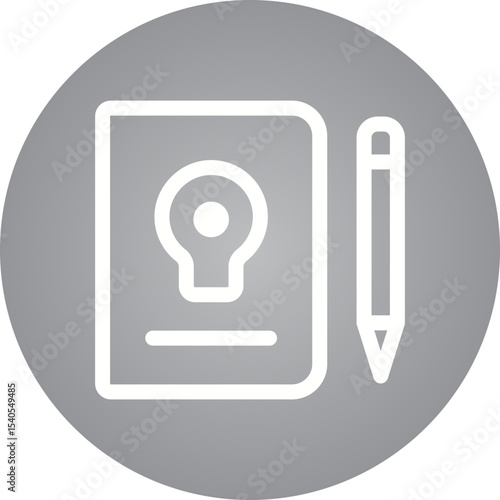Notebook single icon vector illustration