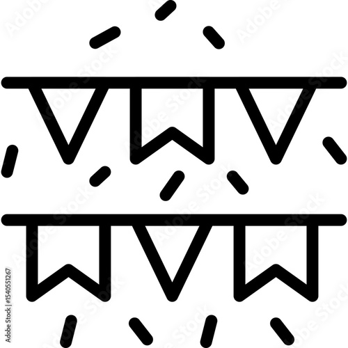 Garlands single icon vector illustration
