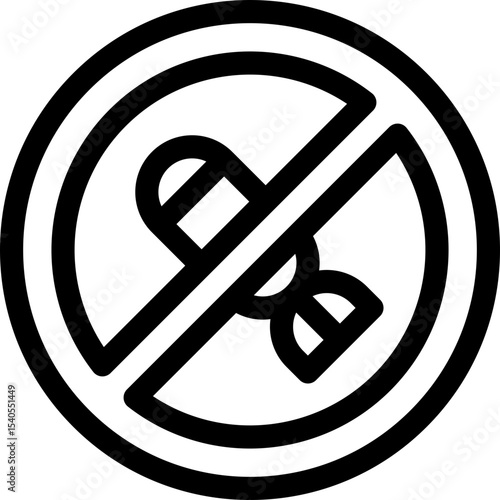 No Missile single icon vector illustration