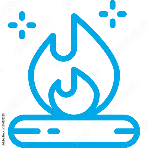 Fire single icon vector illustration