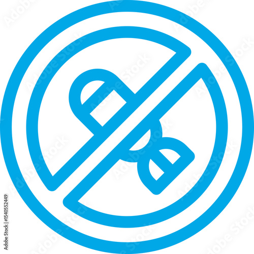 No Missile single icon vector illustration