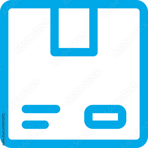 Parcel box single icon vector illustration