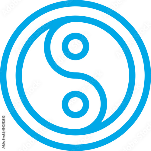 Yinyang single icon vector illustration