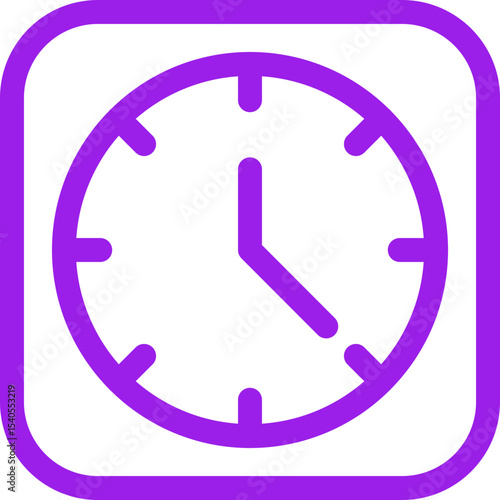 Clock single icon vector illustration