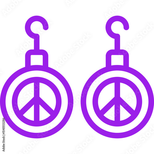 Ear rings single icon vector illustration