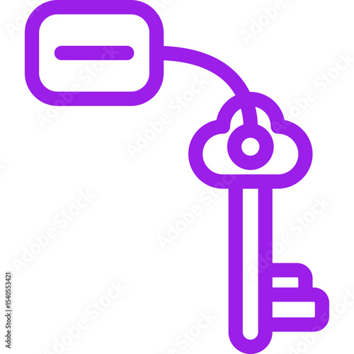 Key single icon vector illustration