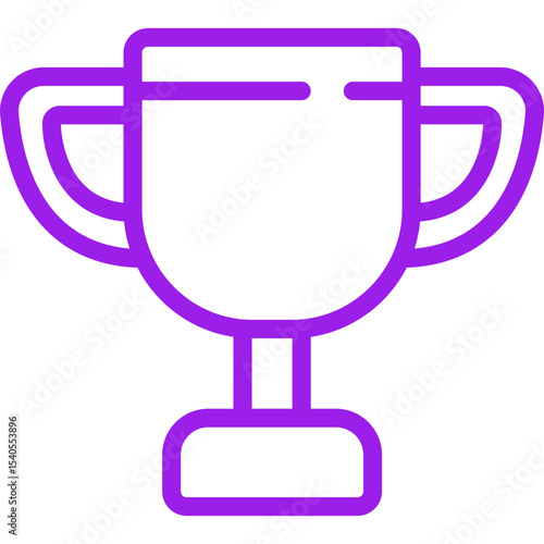 Trophy single icon vector illustration