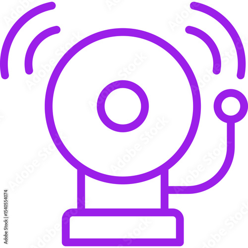 Bell single icon vector illustration