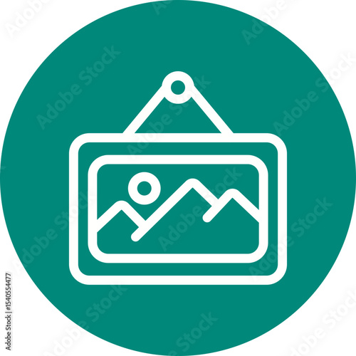 Gallery single icon vector illustration