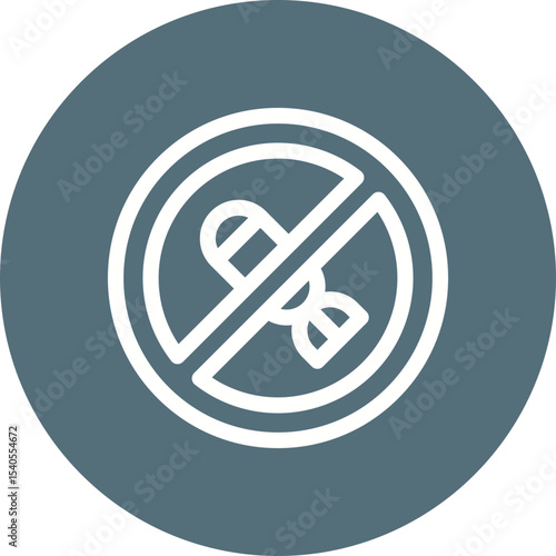 No Missile single icon vector illustration