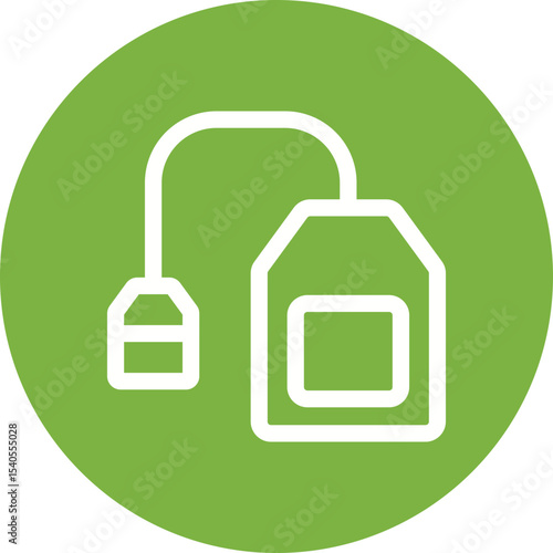Tea bag single icon vector illustration