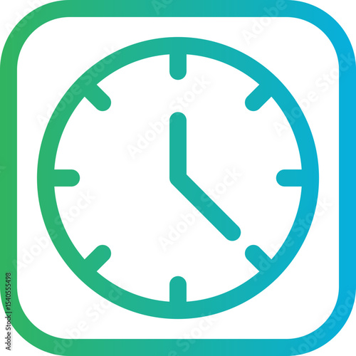 Clock single icon vector illustration