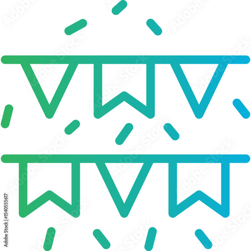 Garlands single icon vector illustration