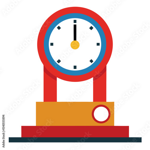 Modern Time Clock Punching Vector