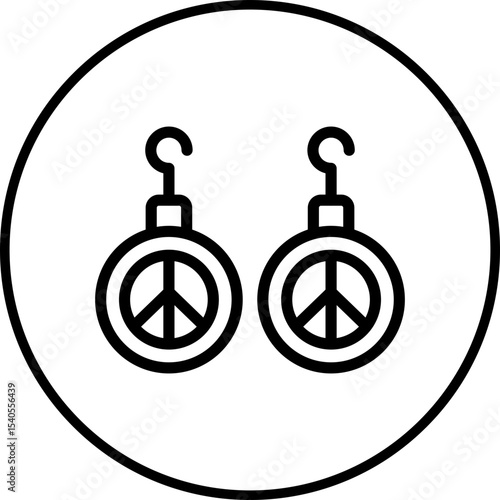 Ear rings single icon vector illustration