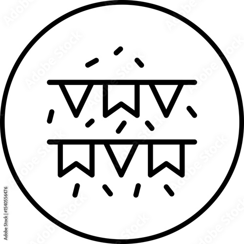 Garlands single icon vector illustration