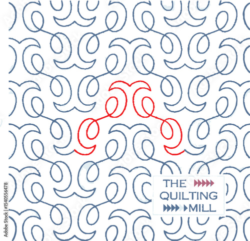 Fluke - Digital Longarm Quilting Design for Edge to Edge Pantograph