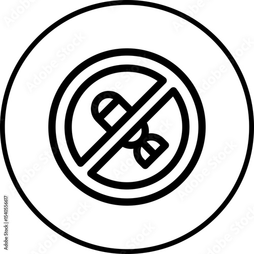 No Missile single icon vector illustration
