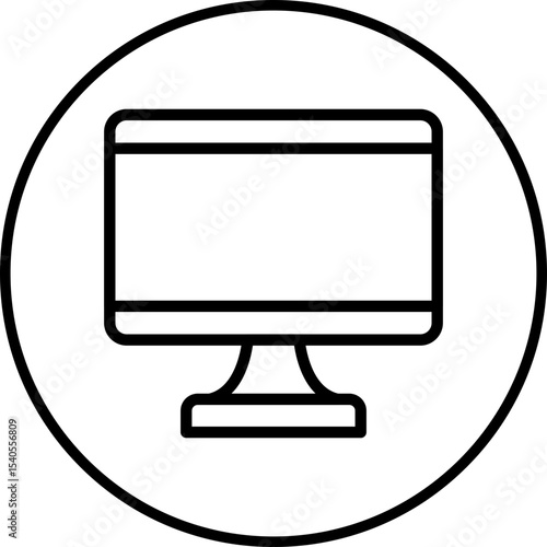 Screen single icon vector illustration
