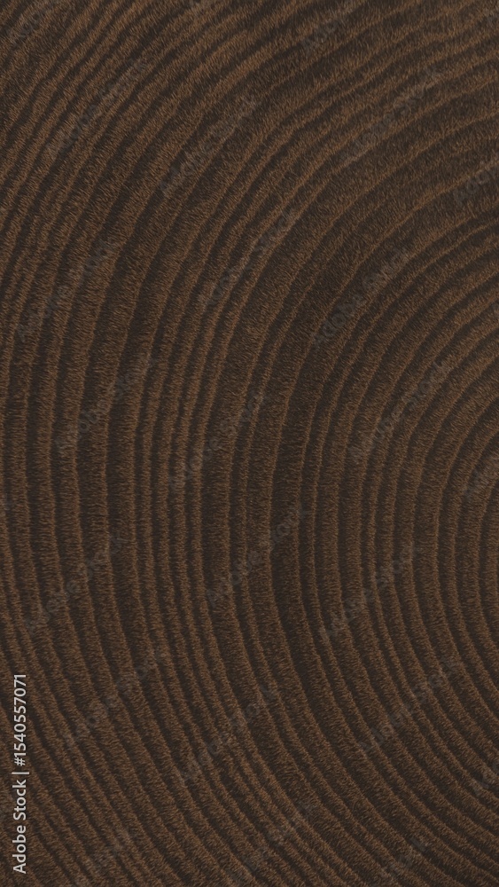 Fototapeta premium Textured brown circular wood pattern.