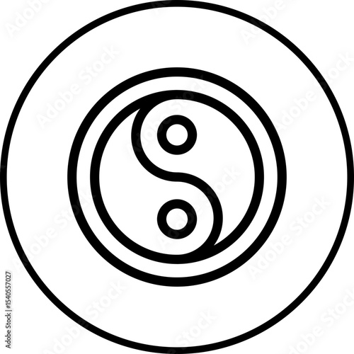 Yinyang single icon vector illustration
