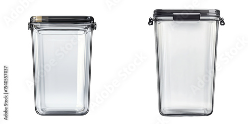 Bright kitchen organization clear containers for ingredient storage
