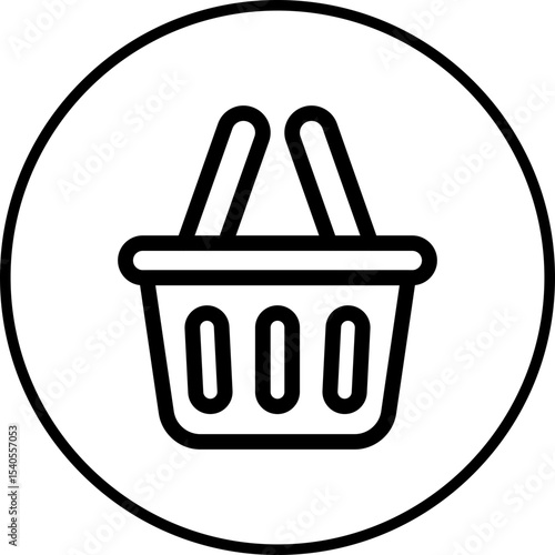 Basket single icon vector illustration