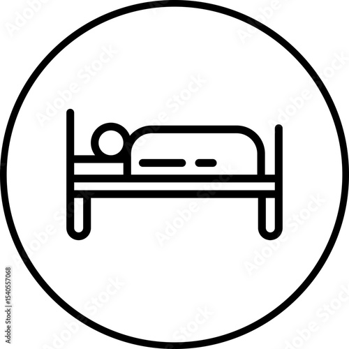Bed single icon vector illustration