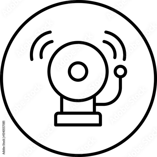 Bell single icon vector illustration