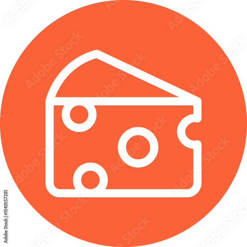 Cheese single icon vector illustration
