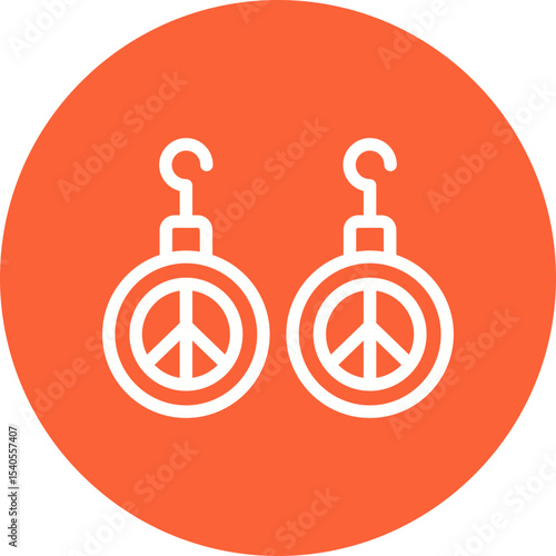 Ear rings single icon vector illustration