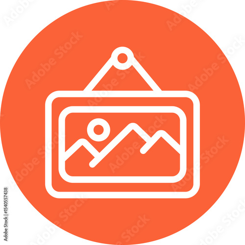 Gallery single icon vector illustration
