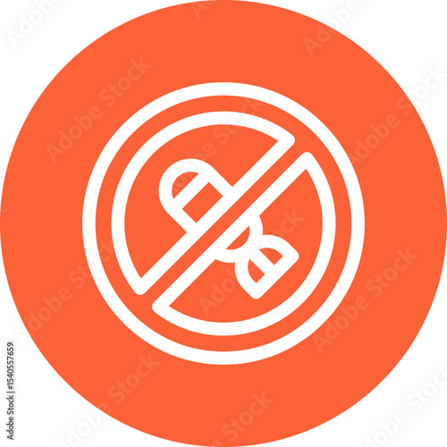No Missile single icon vector illustration