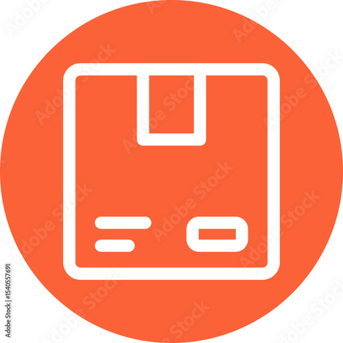 Parcel box single icon vector illustration