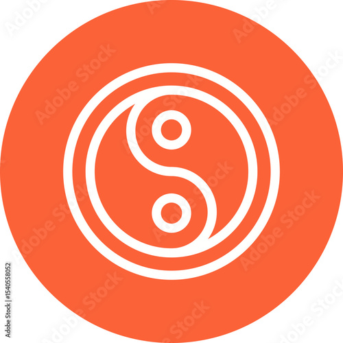 Yinyang single icon vector illustration