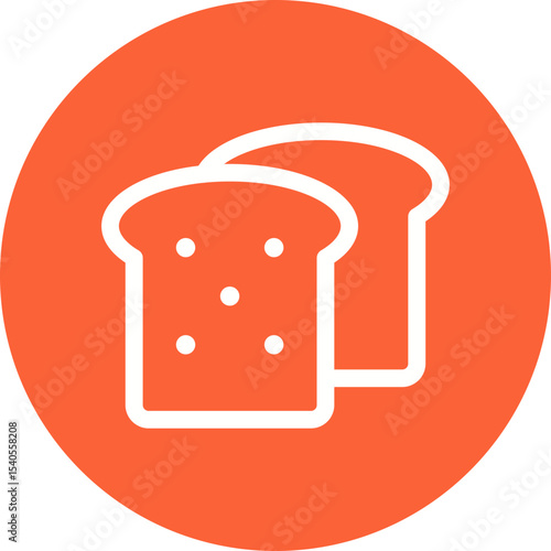 Bread single icon vector illustration