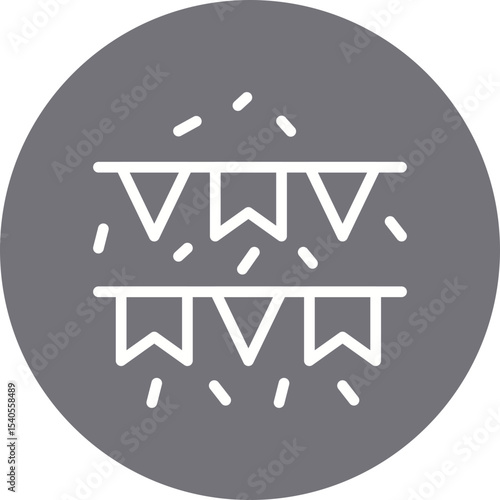 Garlands single icon vector illustration