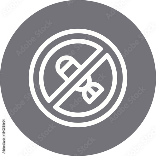 No Missile single icon vector illustration