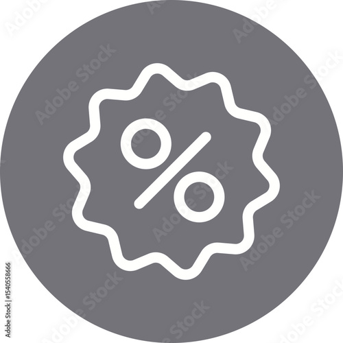 Percentage single icon vector illustration
