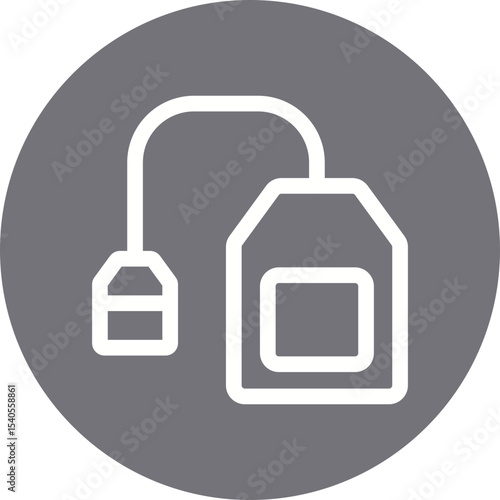 Tea bag single icon vector illustration