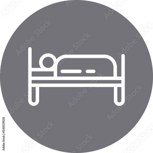 Bed single icon vector illustration