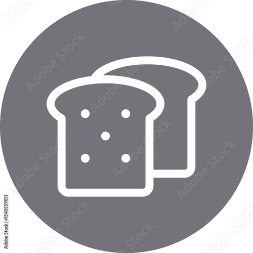 Bread single icon vector illustration