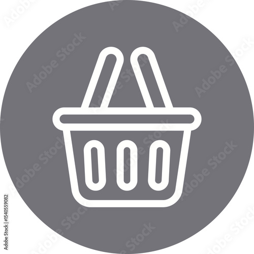 Basket single icon vector illustration