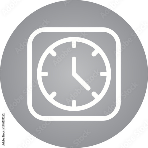 Clock single icon vector illustration